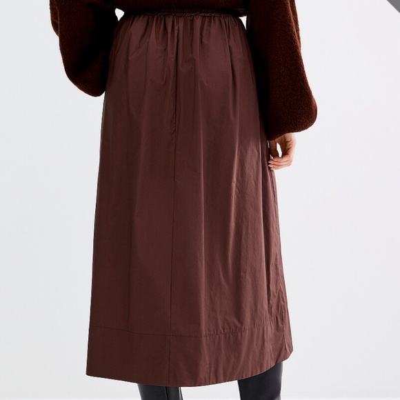 Contemporaine Simons White Poplin Maxi Skirt A Line - Picture 11 of 11